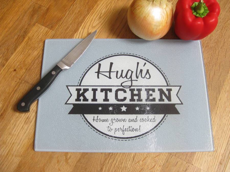 Custom Design Kitchen Board - Personalised Glass A4 Cutting Board SA | CGD Promotions