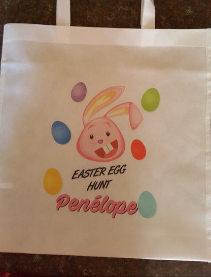 Easter Personalised Bunny Hunt Tote Bag (8-options)