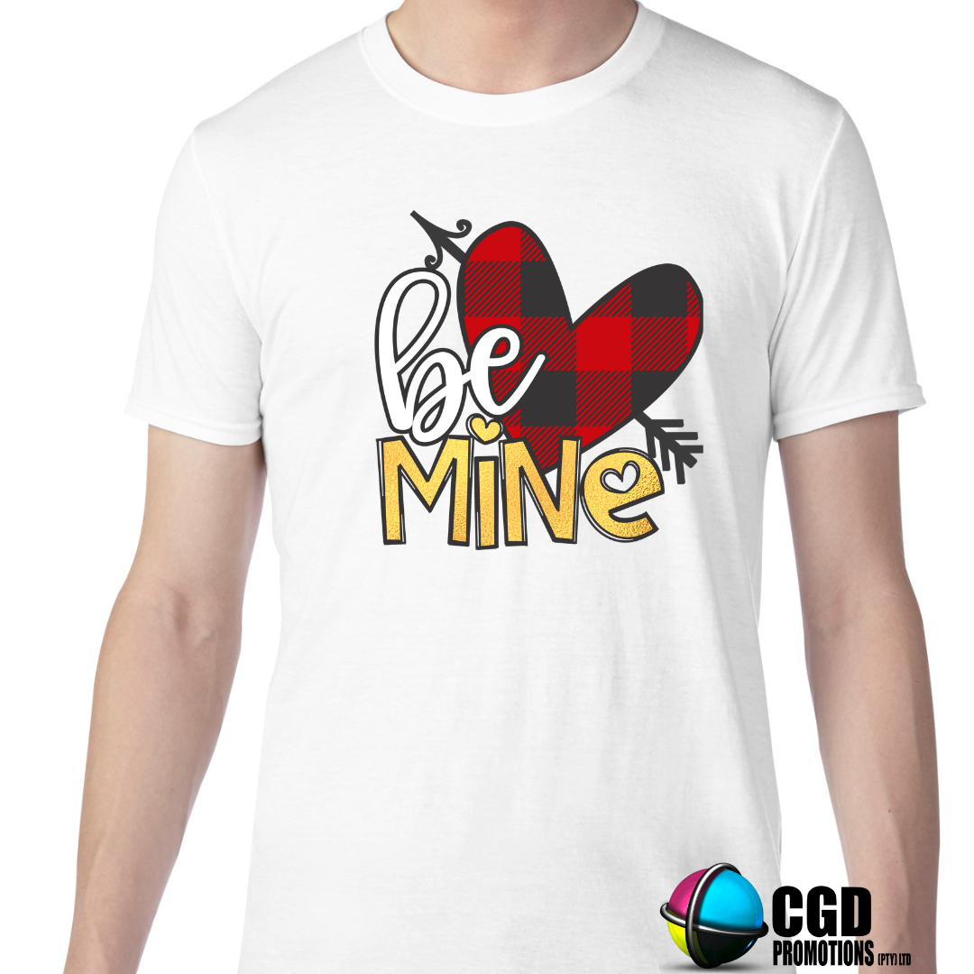 Be Mine Plaid heart - Valentines Day Shirt - Matching Unisex, Ladies Fitted & Kids 