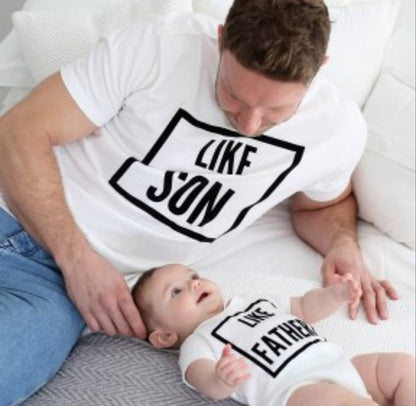 Like Father Like Son Matching Printed Shirts Fathers Day Shirts