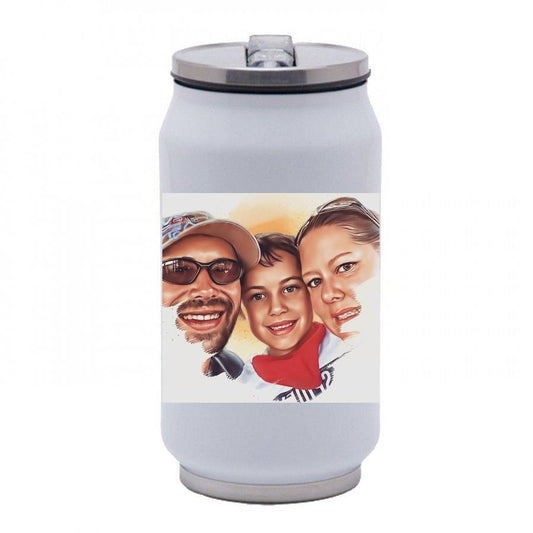 Custom Tin Can - Personalised Double-Walled 250ml Stainless Steel Can White SA | CGD Promotions
