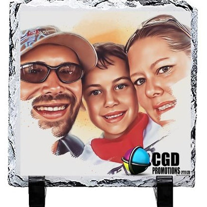 Custom Design Personalised Stone Slate Photo Plaque (various sizes)