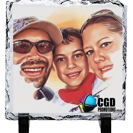 Custom Design Personalised Stone Slate Photo Plaque (various sizes)