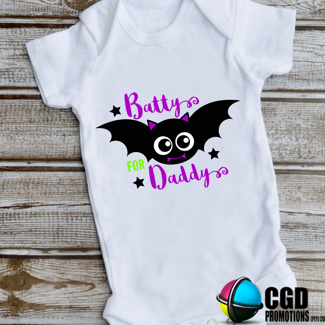 Batty for Daddy Halloween Baby Grow 0-12 months