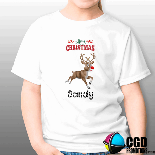 Reindeer Adult & Kids Christmas Printed Shirt – Matching Adult & Kids Holiday Shirts
