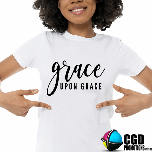 Grace upon grace Adult Printed Shirt (Faith Based)