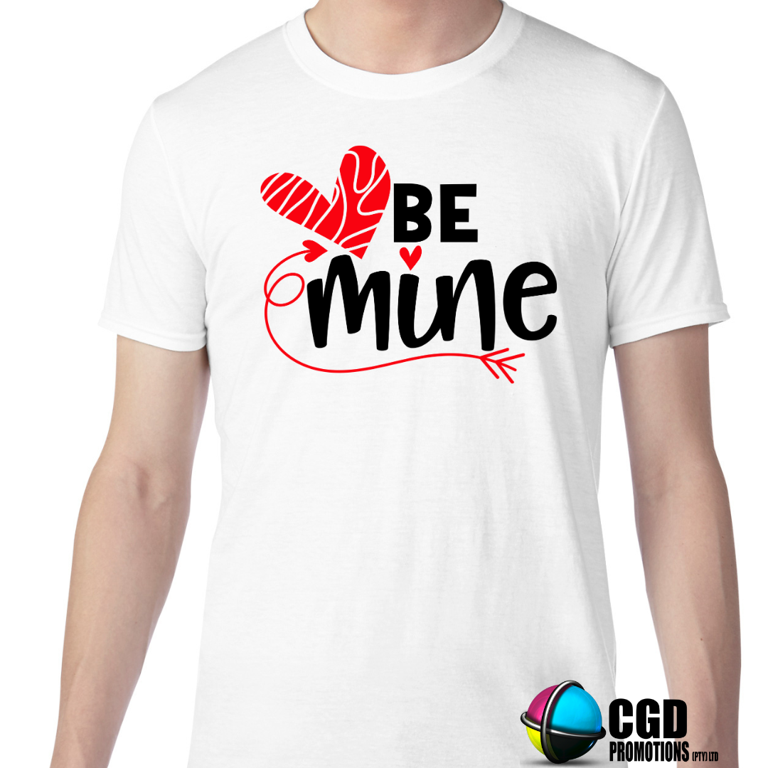 Be Mine Red Heart - Valentines Day Shirt - Matching Unisex, Ladies Fitted & Kids 