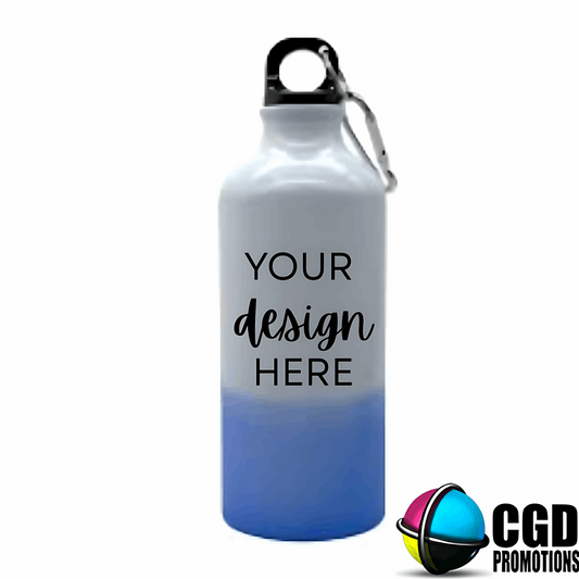 Custom Magic Blue Water Bottle - Personalised Aluminium 600ml Magic Water Bottle SA | CGD Promotions