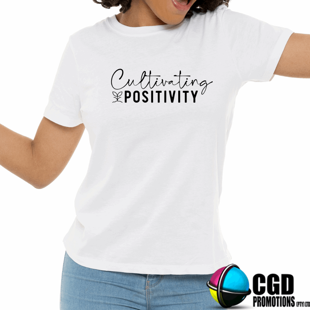 Cultivating Positivity Adult Printed Shirt (Faith Based)