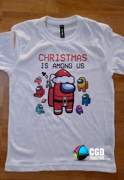 Among Us Christmas Kids Printed Shirt