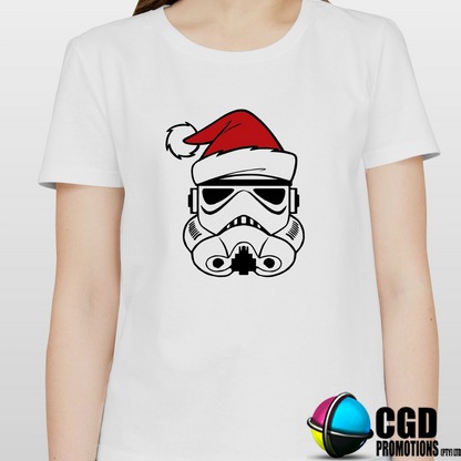 Storm Trooper Christmas Printed Shirt - Matching Christmas Adult Unisex, Ladies Fitted & Kids