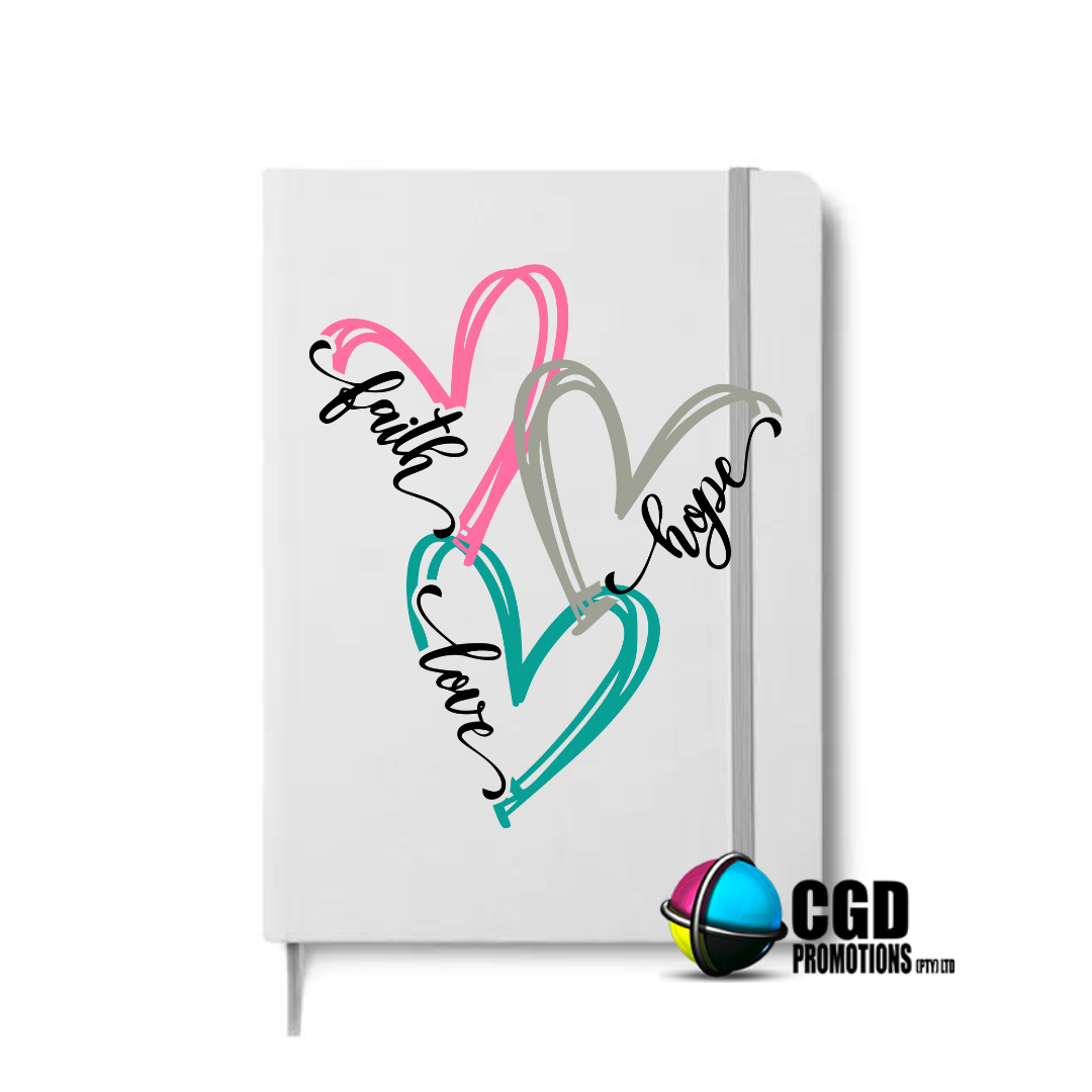 Faith Hope Love A5 Hard Cover Notebook ((Faith Based))