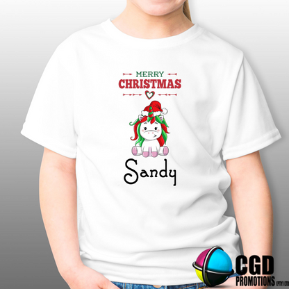 Christmas Unicorn Printed Shirt – Matching Holiday Shirts for Adults & Kids