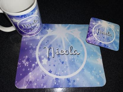 Custom Design Personalised Mug, Mousepad & Coaster Set – Your Logo or Image