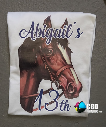 Custom printed birthday shirt for teen birthday party