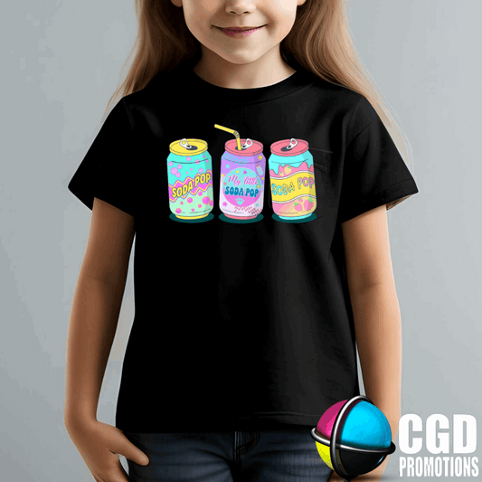 "Model wearing K-pop Demon Hunter inspired t-shirt" my little soda pop