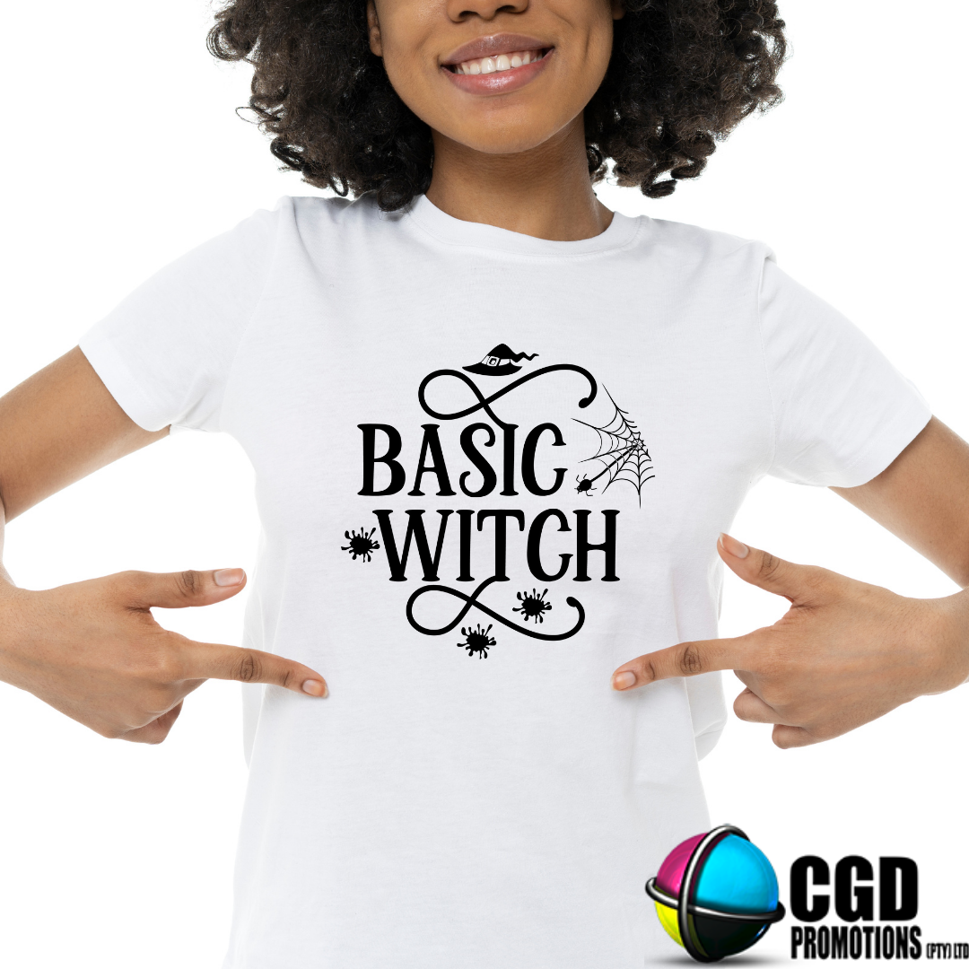 Basic Witch - Halloween T-shirts Adult Printed Shirt - Men's Unisex, Ladies Fitted