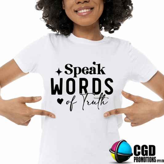 Speak Words of Faith Adult Printed Shirt (Faith Based) (Copy)