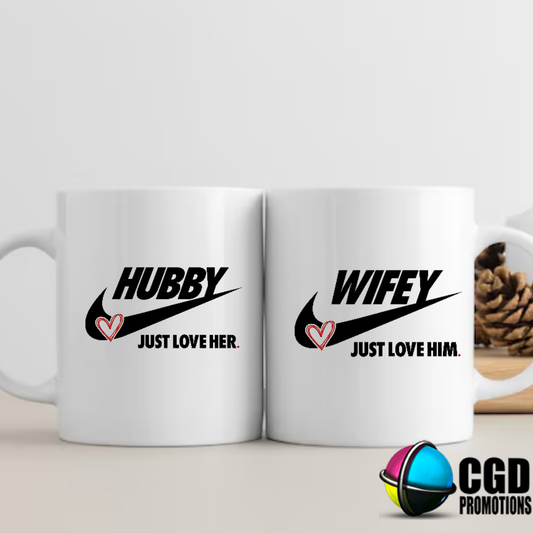 Matching Hubby & Wifey Mugs Just Do It - Valentines Day Gifts South Africa
