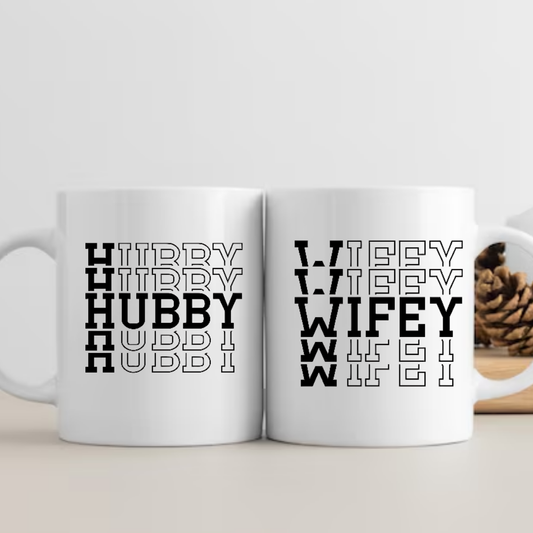Matching Hubby & Wifey Mugs - Valentines Day Gifts South Africa