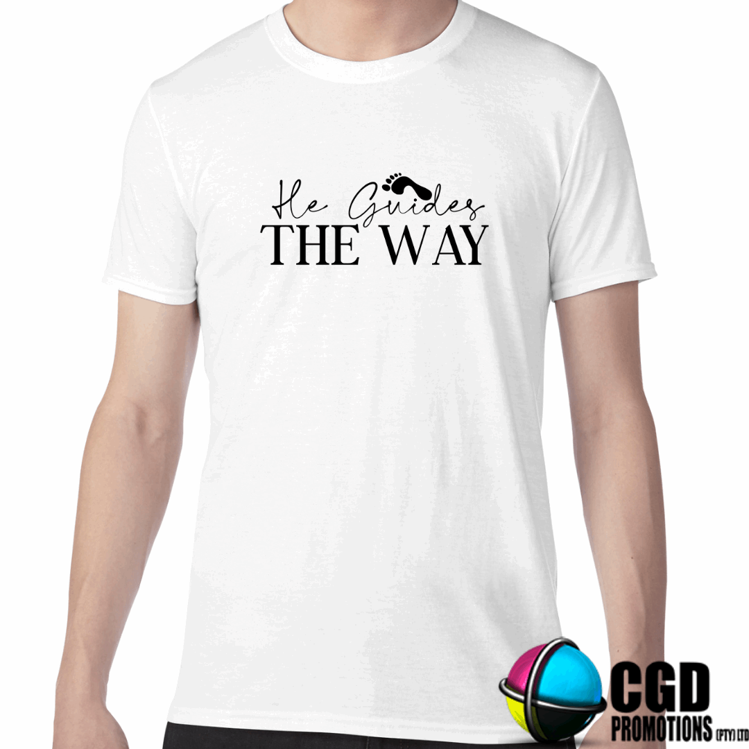 He Guides the Way Adult Printed Shirt (Faith Based)