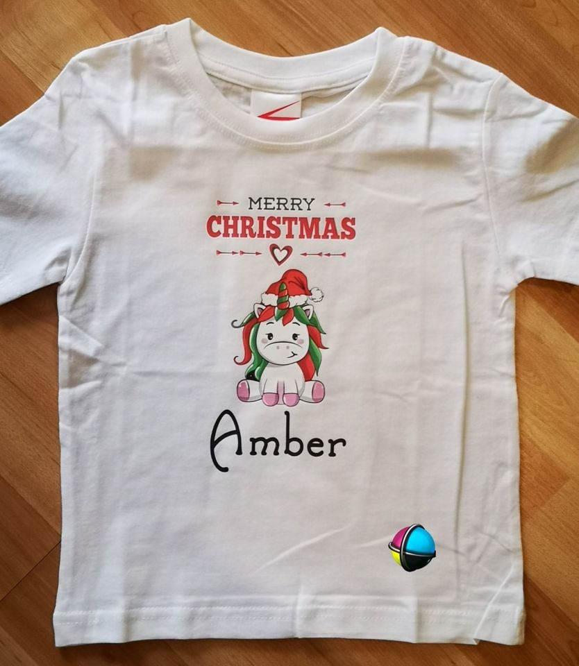 Christmas Unicorn Printed Shirt – Matching Holiday Shirts for Adults & Kids