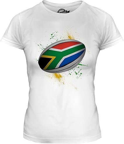 South African rugby ball shirt – flag graphic, unisex, kids, ladies  

