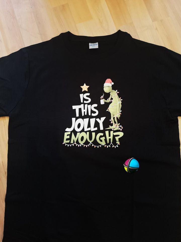 Is This Jolly Enough Grinch Christmas Adult Printed Shirt - Unisex & Ladies Fitted