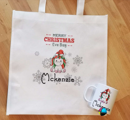 Christmas Eve Tote Bag & Matching Mug – Personalized CGD Xmas Characters