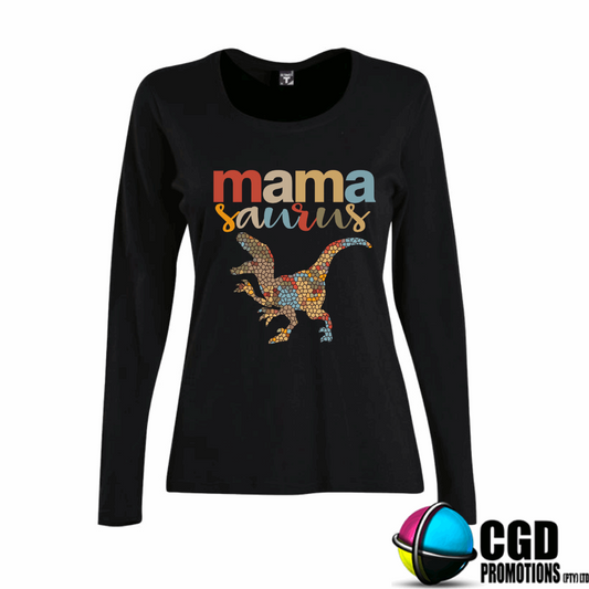 Mamasaurus White Printed Shirt