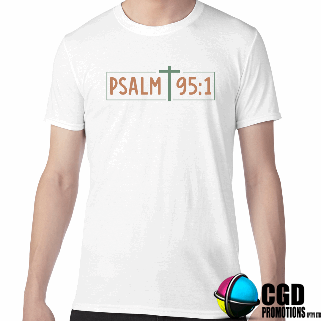 Psalms 95:1  Adult & Kids Colour Printed Shirt (Faith Based)