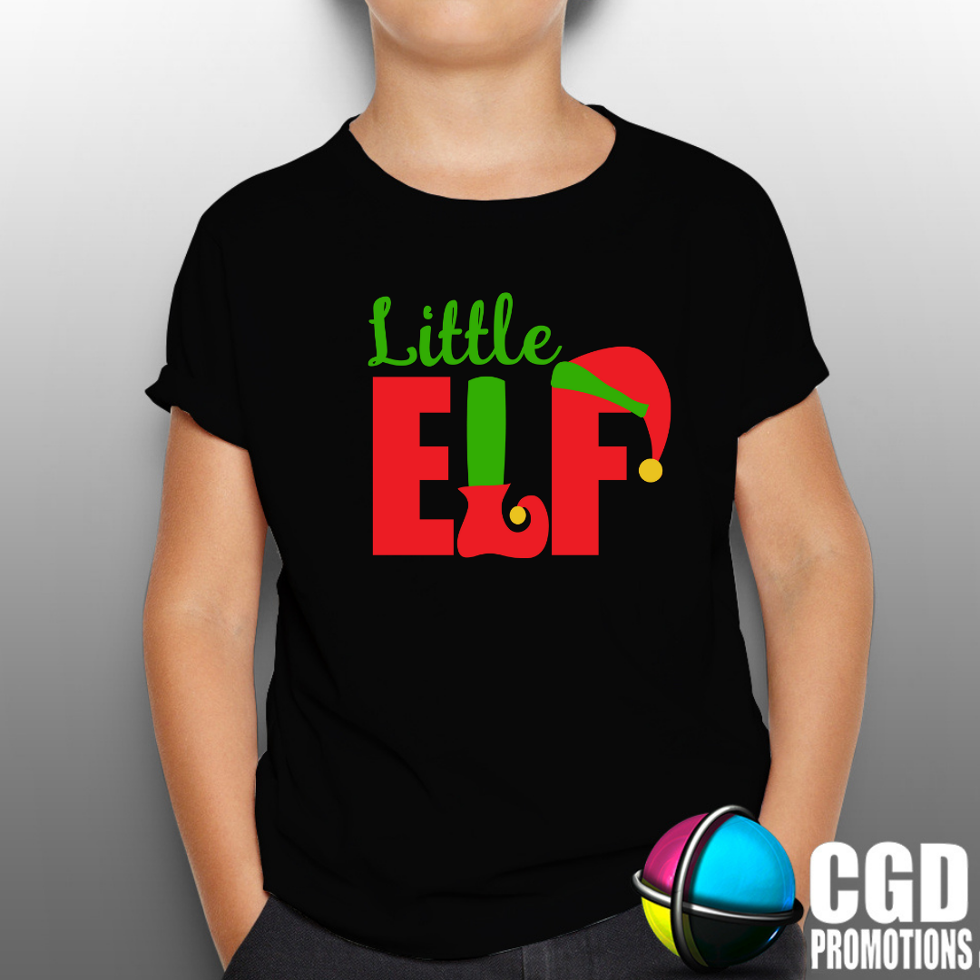 Little Elf Christmas Shirt - Christmas Printed Shirt for Kids