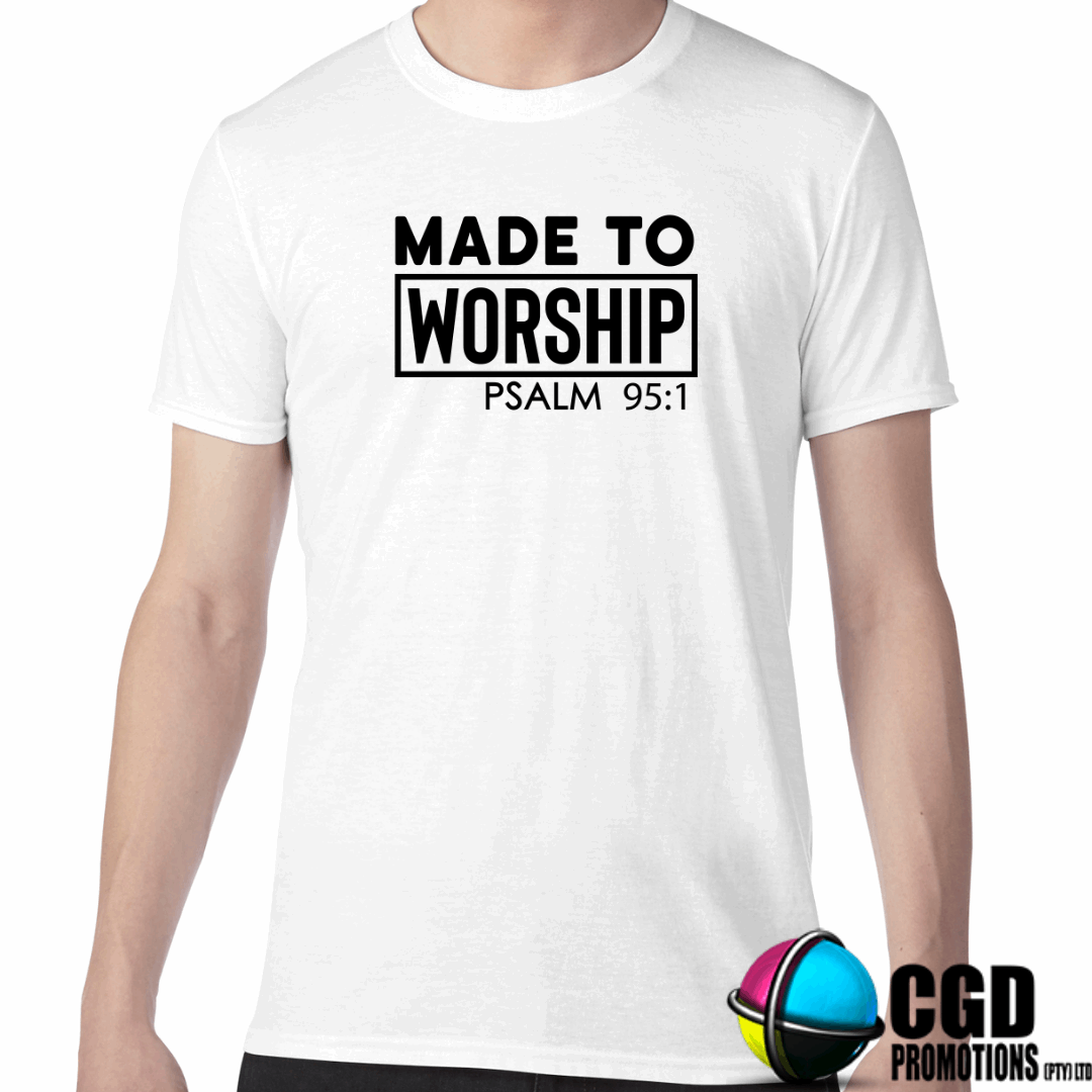 Made to Worship Psalm 95:1 Adult Printed Shirt (Faith Based) (Copy)