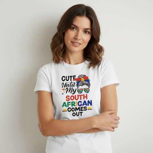 I’m Cute Until My South African Comes Out Shirt | Family Heritage Shirts – CGD Promotions (Copy)