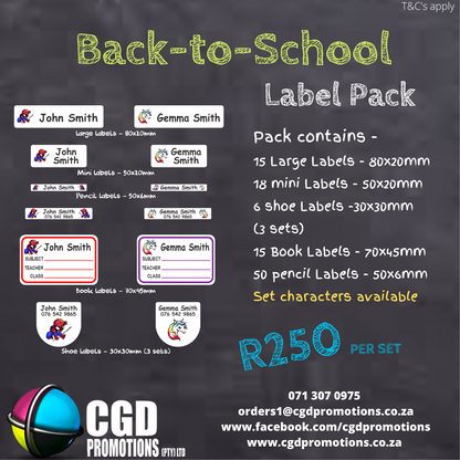 Back to School Labels ONLY– Stay Organized This School Year