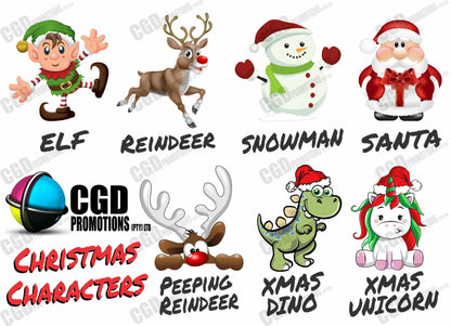 My First Christmas Character Printed Baby Grow Elf Snowman Reindeer Santa Peeping Reindeer Xmas Dino Xmas Unicorn