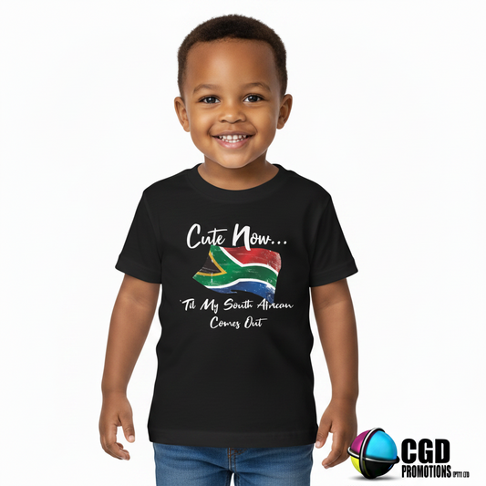 I’m Cute Until My South African Comes Out Shirt | Family Heritage Shirts – CGD Promotions