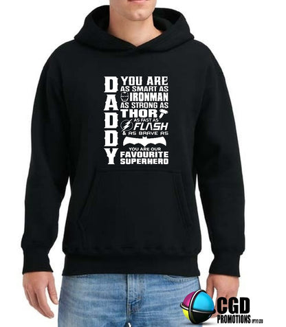 Daddy Superhero Unisex Printed Father's day Hoodie / Sweater