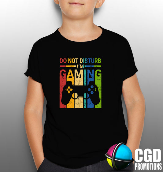 Colourful Do Not Disturb Im Gaming Playstation Remote Control Gamer Kids Printed Gaming Shirt