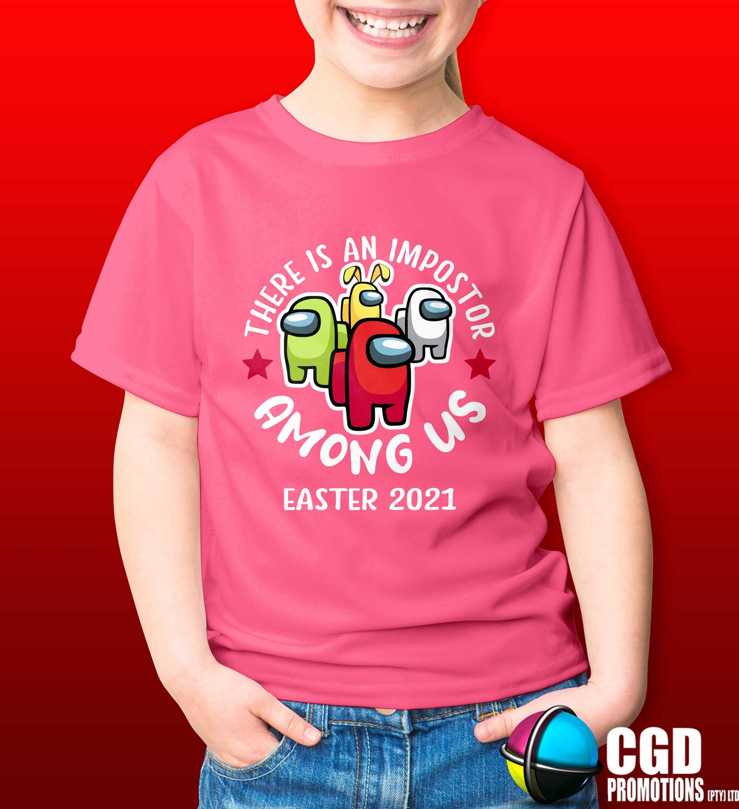 There is an Imposter Printed Shirt- Among Us Easter - Kids Easter Gaming Shirt