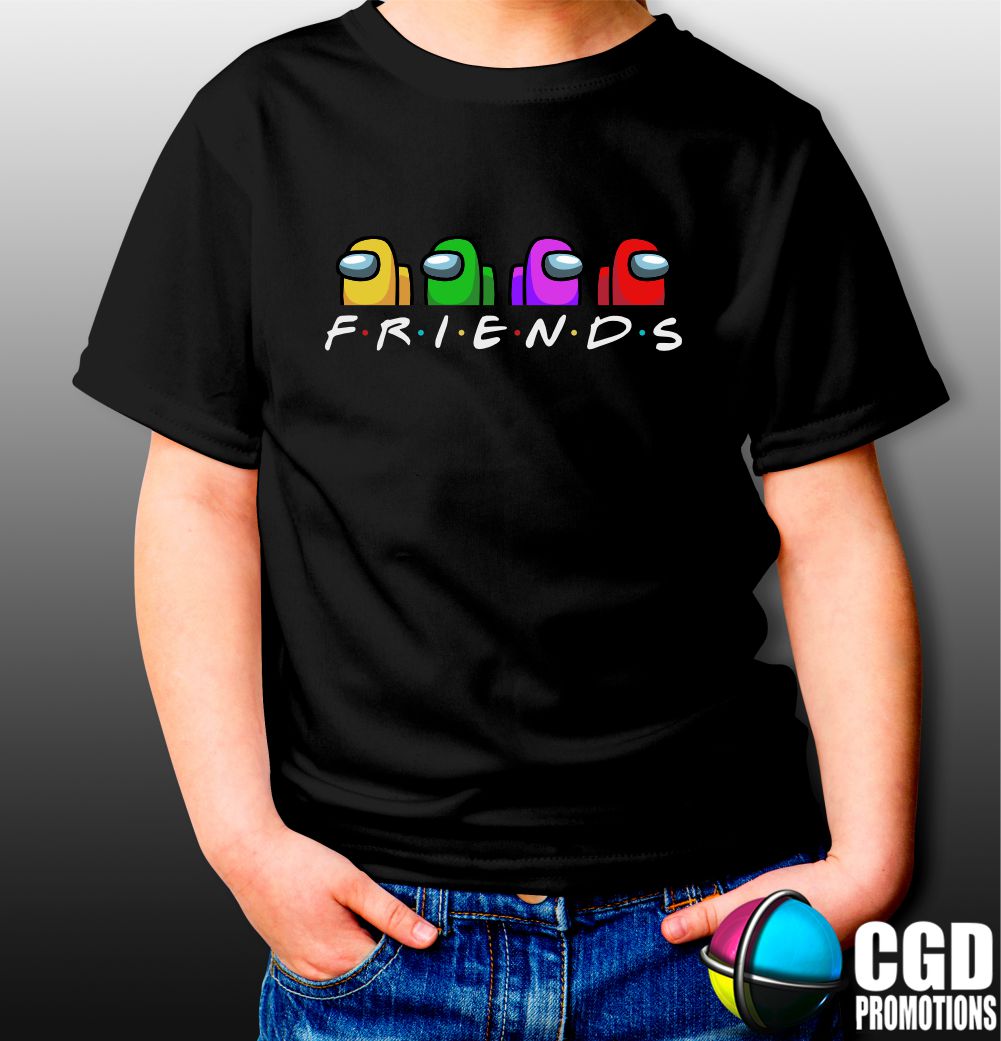 Friends Among Us Shirt - Gaming Printed Shirt - Matching Unisex, Ladies Fitted & Kids