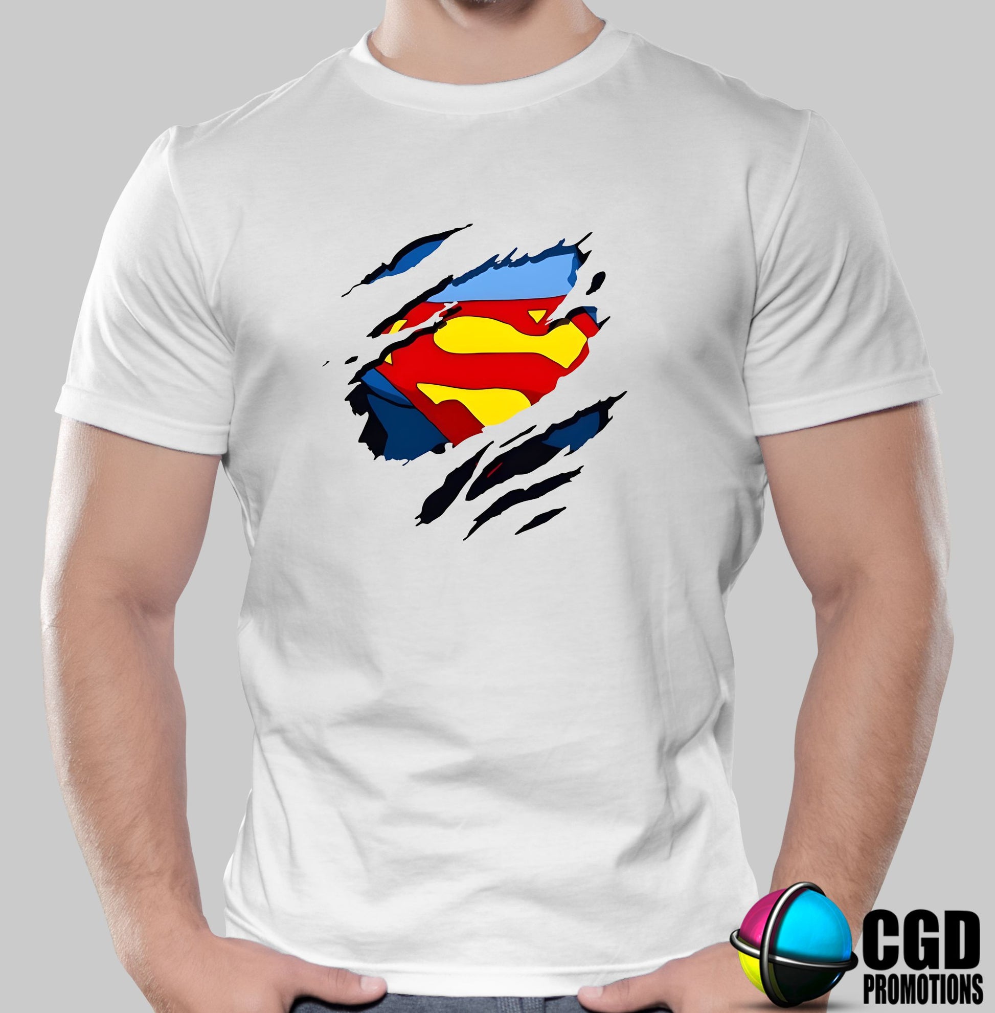 Superman ripped shirt - Halloween Matching T-shirts Adult & Kids Printed Shirt - Unisex, Ladies Fitted & Kids