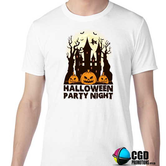 Halloween Party Night Halloween T-shirts Adult & Kids Printed Shirt - Unisex, Ladies Fitted & Kids