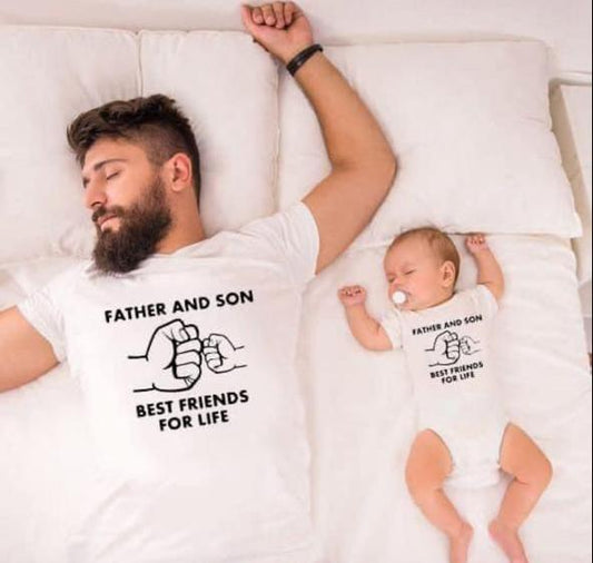 Father & Son Best Friends Matching Printed Shirts