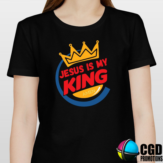 Jesus is my King Amen Funny Adult & Kids Printed Shirt (Faith Based)