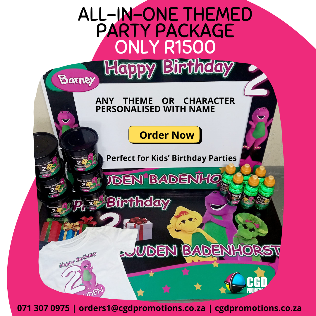 All-In-One Themed Party Package | Personalised Kids Birthday Party Set SA