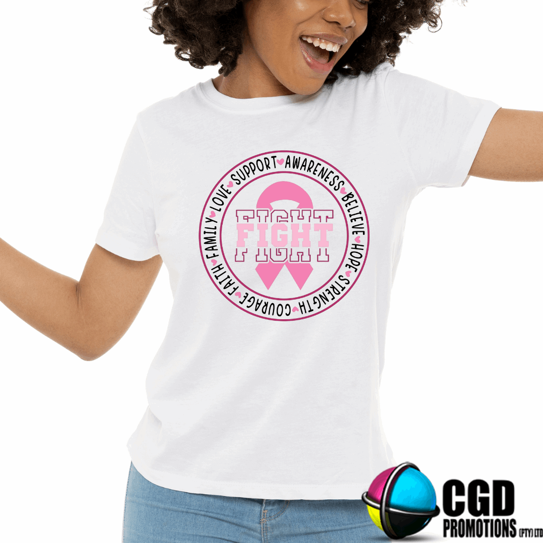 “Fight breast cancer awareness t-shirt – unisex and women’s sizes South Africa”