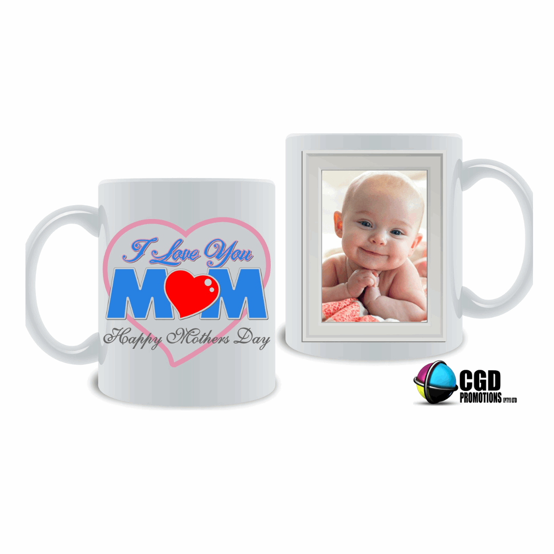 I love you Mom Happy Mother's day with personalised photo Mother's day Mug / Tumbler