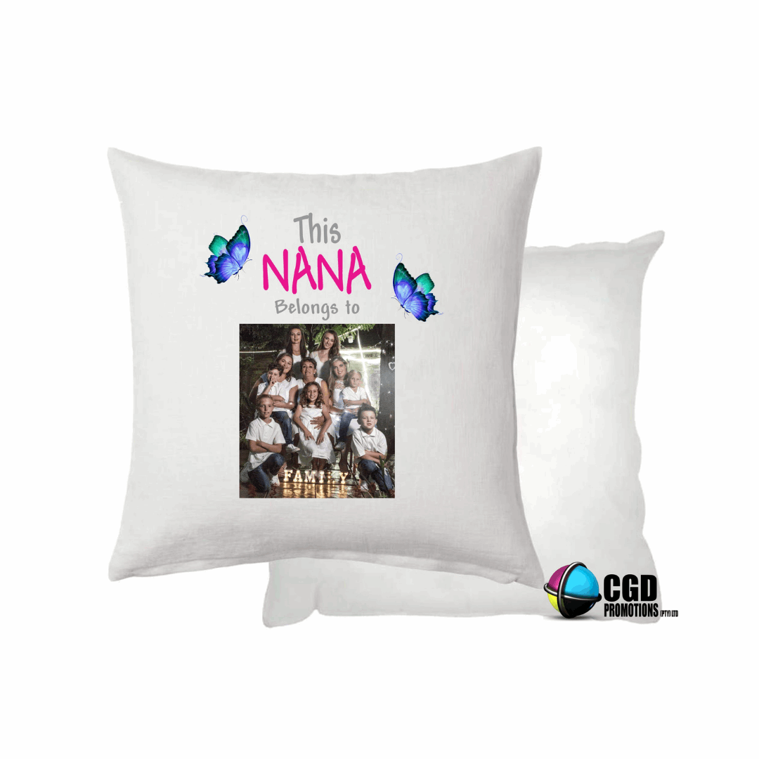 Personalised This Nana Belongs to with photograph Mother's Day Cushion