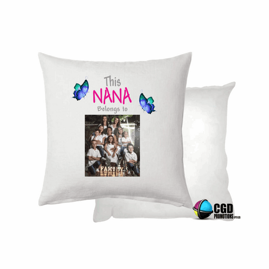 Personalised This Nana Belongs to with photograph Mother's Day Cushion
